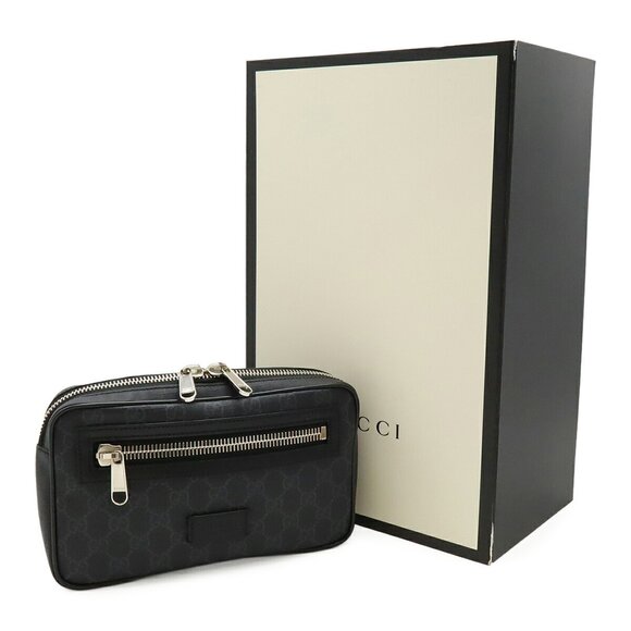 GUCCI Black Leather Fanny Pack Mini Bags